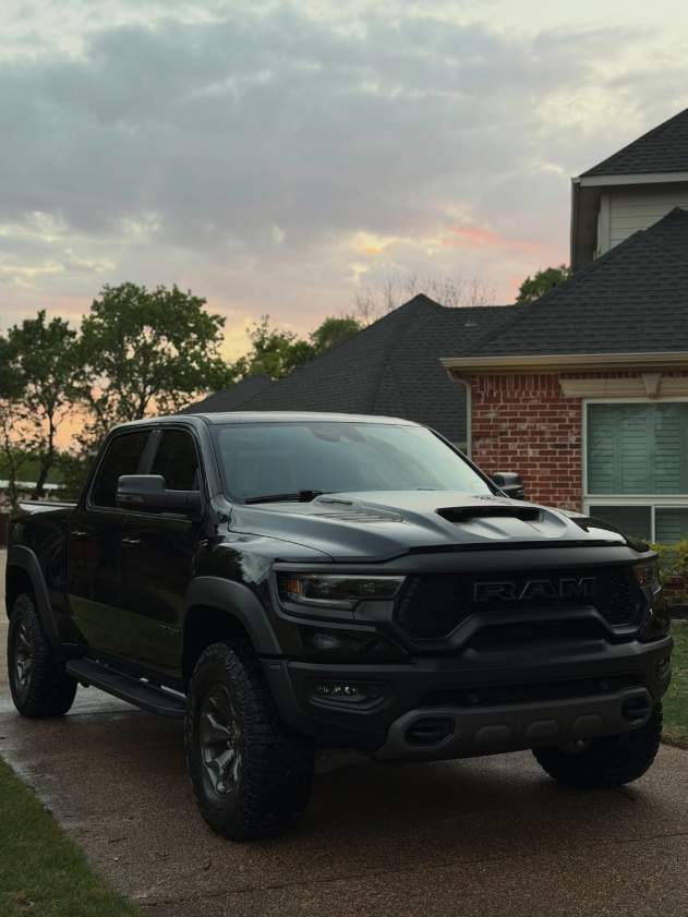 RAM TRX black detailed at sunset